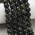 Natural Canadian Jade Beads Strands, Smooth Round, 10mm, Hole: 1.4mm, about 39pcs/strand, 15.35''(39cm)(GG-CBA6BAC-A02-10mm)