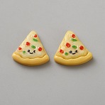 Opaque Resin Decoden Cabochons, Imitation Food, Pizza, Gold, 23x21.5x5.5mm(RESI-WH0077-50)