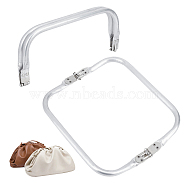 Aluminum Bag Handle, Bag Replacement Accessories, Silver Color Plated, 9.3x20x2.05cm, 2pcs/bag(FIND-CA0005-75B)