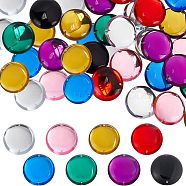 Fingerinspire 32Pcs 8 Color Acrylic Sew on Rhinestone, Acrylic Mirror, Two Holes, Garments Accessories, Half Round, Mixed Color, 25mm,  4pcs/color(FIND-FG0001-25)