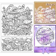 Custom PVC Plastic Clear Stamps, for DIY Scrapbooking, Photo Album Decorative, Cards Making, Mushroom, 160x110x3mm(DIY-WH0448-0426)