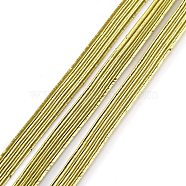 Flat Elastic Cord/Band, with Rubber Inside, Webbing Garment Sewing Accessories, Gold, 6mm(EC-WH0020-04A)