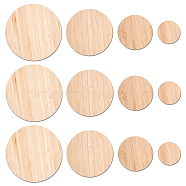 Olycraft Flat Round Wooden Boards for Painting, BurlyWood, 30pcs/set(AJEW-OC0001-96)