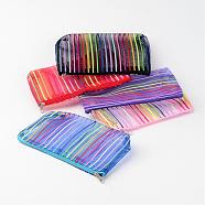 Mesh Multifunctional Zip Pouches, Cosmetic Bags, Mixed Color, 18.5x11x0.8cm(ABAG-R003-M17)
