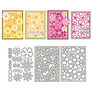 Carbon Steel Cutting Dies Stencils, for DIY Scrapbooking, Photo Album, Decorative Embossing Paper Card, Stainless Steel Color, Flower of Life, 104~105x146~152x0.8mm, 3pcs/set(DIY-WH0309-1586)