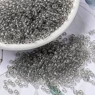 MIYUKI Round Rocailles Beads, Japanese Seed Beads, (RR2412) Transparent Taupe, 8/0, 3mm, Hole: 1mm, about 2111~2277pcs/50g(SEED-X0055-RR2412)