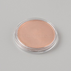 Blank Iron Discs, with Plastic Box, Flat Round, for DIY Souvenir Medals, Commemorative Coin, Rose Gold, 40x3mm(AJEW-WH0415-27)