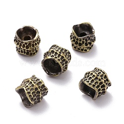 Tibetan Style Brass Beads, Cadmium Free & Lead Free, Column, Brushed Antique Bronze, 8.5x7mm, Hole: 2mm(X-KK-P214-01BAB)