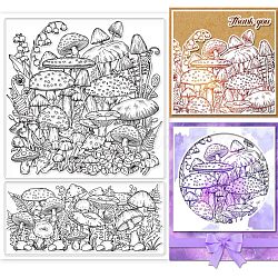 Custom PVC Plastic Clear Stamps, for DIY Scrapbooking, Photo Album Decorative, Cards Making, Mushroom, 160x110x3mm(DIY-WH0448-0426)