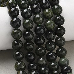 Natural Canadian Jade Beads Strands, Smooth Round, 10mm, Hole: 1.4mm, about 39pcs/strand, 15.35''(39cm)(GG-CBA6BAC-A02-10mm)