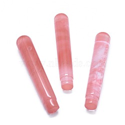 Cherry Quartz Glass Beads, No Hole/Undrilled, For Wire Wrapped Pendant Making, Column, 71.5x12~12.5mm(G-G795-03-02A)