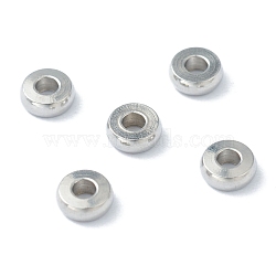 202 Stainless Steel Spacer Beads, Flat Round, Stainless Steel Color, 4x1.5mm, Hole: 1.5mm(STAS-H152-05C-P)