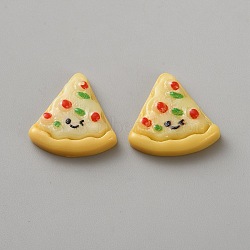 Opaque Resin Decoden Cabochons, Imitation Food, Pizza, Gold, 23x21.5x5.5mm(RESI-WH0077-50)
