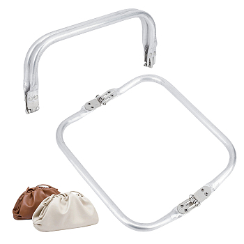 Aluminum Bag Handle, Bag Replacement Accessories, Silver Color Plated, 9.3x20x2.05cm, 2pcs/bag