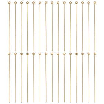 150Pcs Brass Ball Head Pins, for Jewelry Making, Golden, 22 Gauge, 35~35.5x0.6mm, Head: 2mm