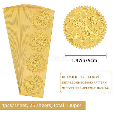Self Adhesive Gold Foil Embossed Stickers(DIY-WH0211-320)-2