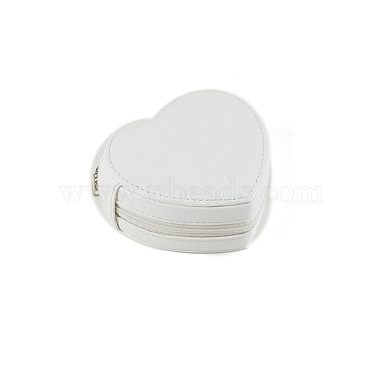 White Heart Imitation Leather Jewelry Set Box