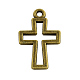 Alliage de style tibétain croix latine pendentifs(TIBEP-Q040-010AB-NR)-1