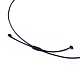 Collier pendentif double corne oeil de tigre naturel réglable avec cordon de cire pour femme(NJEW-B086-01E)-5