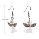 Lovely Wedding Dress Angel Dangle Earrings(X-EJEW-JE00521-09)-2