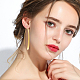 fibloom 2 paires 2 couleurs boucles d'oreilles pendantes ovales et rectangulaires en alliage pour femmes(EJEW-FI0001-10)-5