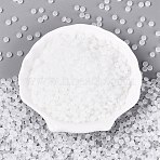 Transparent Glass Seed Beads, Donut, Imitation Jelly, WhiteSmoke, 4.5x2.5mm, Hole: 1mm, about 7031pcs/pound(SEED-Q041-01A)