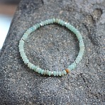 Natural Flower Amazonite Rondelle Beaded Stretch Bracelets, Boho Jewelry for Women, 5.91 inch(15cm)~7.87 inch(20cm)(UT5328-2)
