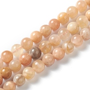 Natural Sunstone Beads Strands,  Round, 6.5mm, Hole: 0.5mm, about 64pcs/strand, 15.55 inch(39.5cm)(G-M373-01C)