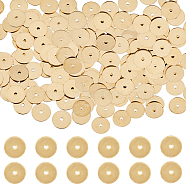 Brass Spacer Beads, Long-Lasting Plated, Disc, Golden, 8x0.5mm, Hole: 0.9mm, 300pcs/box(KK-SC0003-99B)