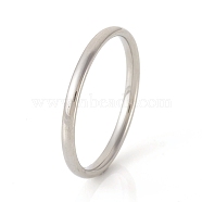 201 Stainless Steel Plain Band Rings, Stainless Steel Color, US Size 4(14.8mm), 1.5mm(RJEW-G107-1.5mm-4-P)