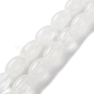 Natural Quartz Crystal Beads Strands, Rock Crystal Rice Beads, 9x6mm, Hole: 1mm, about 44pcs/strand, 15.94 inch(40.5cm)(G-I369-B17-01)