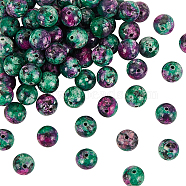 Natural Ruby in Zoisite Beads Strands, Dyed, Round, 8mm, Hole: 1mm, about 100pcs/box(G-OC0001-15)