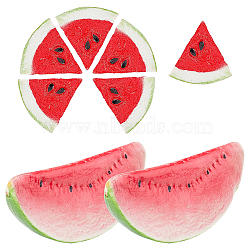 GORGECRAFT Imitation Food PVC Plastic & Silicone Watermelon Display Decorations, Red, 8pcs/set(AJEW-GF0003-14)
