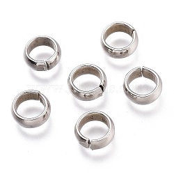 201 Stainless Steel Jump Rings, Stainless Steel Color, 2.5x7.5mm, Inner Diameter: 5mm(X-STAS-O137-13P-A)