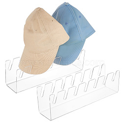 Acrylic Hat Holders, Rectangle Baseball Cap Rack, Clear, 89x288x68mm(AJEW-WH0270-073A)