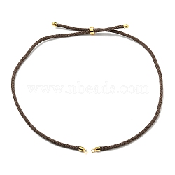 Nylon Cords Necklace Making, with Golden Brass Findings, Long-Lasting Plated, Coffee, 22~22.8 inch(56~58cm), Hole: 1.7mm(AJEW-P116-03G-05)