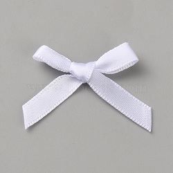 Polyester Ornament Accessories, Bowknot, White, 32x35x5mm(DIY-WH0504-817)
