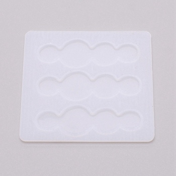 Silicone Molds, For DIY Cake Decoration, Chocolate, Candy, UV Resin & Epoxy Resin Jewelry Making, Hair Bobby Pin, Rectangle, White, 78x75x1.5mm, Inner Diameter: 19x57mm