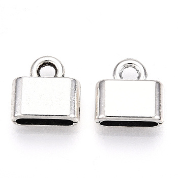 Tibetan Style Alloy Charms, Cadmium Free & Lead Free, Lock, Antique Silver, 13x12.5x5mm, Hole: 2.8mm, Inner Diameter: 10x2.5mm