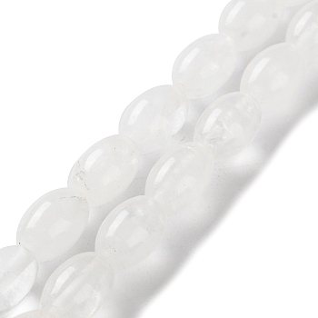 Natural Quartz Crystal Beads Strands, Rock Crystal Rice Beads, 9x6mm, Hole: 1mm, about 44pcs/strand, 15.94 inch(40.5cm)