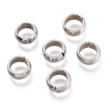 201 Stainless Steel Jump Rings, Stainless Steel Color, 2.5x7.5mm, Inner Diameter: 5mm
