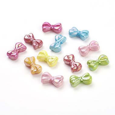 18mm Mixed Color Bowknot Acrylic Beads