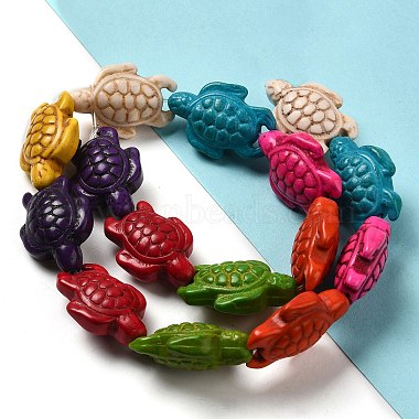 Dyed Synthetic Turquoise Beads Strands(G-G024-01)-2