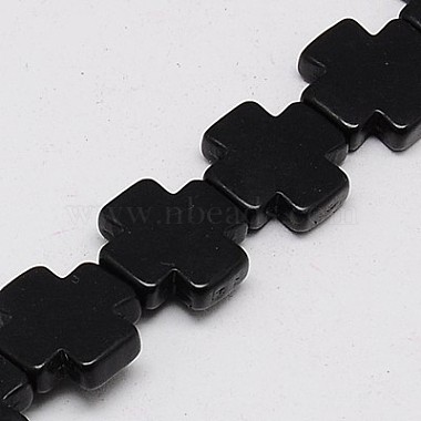 Black Cross Synthetic Turquoise Beads
