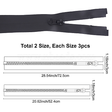 BENECREAT Nylon Zipper Fastener(FIND-BC0001-52A)-2
