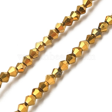 Chapelets de perles en verre galvanoplastique(EGLA-YW0001-48A)-3
