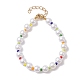 Glass & Acrylic Round Beaded Bracelets(BJEW-JB10076)-1