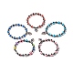 Evil Eye Resin Beads Stretch Bracelet for Girl Women(BJEW-JB06763)-1