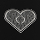 Сердце pegboards для 3x2.5мм мини бус hama бисер(X-DIY-Q009-05)-1
