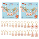 12Pcs 6 Style Alloy Enamel Sakura & Peach & Plum Blossom Charm Locking Stitch Markers(HJEW-PH01645)-1